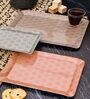 Multicolour Vibrant   Melamine  (Set of 3) Serving Tray Set