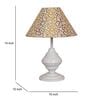White Metal & Cotton Beige & Gold Colour Table Lamp