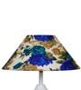 White Metal & Cotton Blue & White Colour Table Lamp