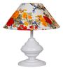 White Metal & Cotton Multicolour Colour Table Lamp