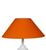 White Metal & Cotton Orange Colour Table Lamp