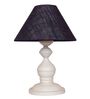 White Metal & Natural Fiber Blue Colour Table Lamp