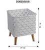 White Metal And Wood Square Planter
