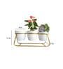 White Metal Bella Desk Pot Desk Pot