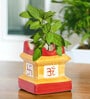 5 inches Yellow Tulsi Ceramic Planter