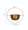 Gold Metal Half Round Hanging Planter