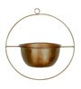 Gold Metal Half Round Hanging Planter