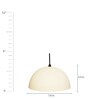Blaise White Metal Hanging Light