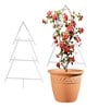 White Triangle Planter Stand For Climbing Plants