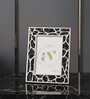 White Metal Reflection Wall And Tabletop Photo Frame 5X7Inches