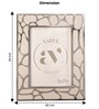 White Metal Reflection Wall And Tabletop Photo Frame 5X7Inches
