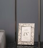 White Metal Reflection Wall And Tabletop Photo Frame 5X7Inches