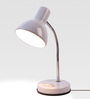 Gabrielle White Study Lamp With Metal Base