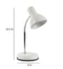 White Metal Shade Study Lamp With White Base