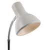 White Metal Shade Study Lamp With White Base