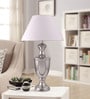Noel White Metal Shade Night Lamp With Metal Base