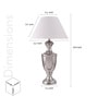 Noel White Metal Shade Night Lamp With Metal Base