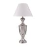 Noel White Metal Shade Night Lamp With Metal Base