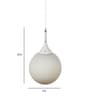 White Metal Single Hanging Light