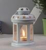 Noel White Metal Hanging Tea Light Holder