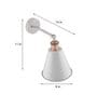 Uniqualy White Metal Wall Sconces