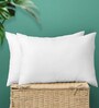 White Micro Fiber Solid 12x18 inches Cushion Insert (Pack of 2)