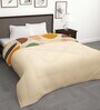 Peach Microfiber Abstract 180 GSM Fusion Reversible Single Comforter