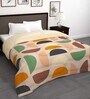 Peach Microfiber Abstract 180 GSM Fusion Reversible Single Comforter