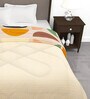 Peach Microfiber Abstract 180 GSM Fusion Reversible Single Comforter
