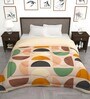 Peach Microfiber Abstract 180 GSM Fusion Reversible Single Comforter