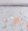 Lavender & Orange Floral Reversible 180 GSM Double Bed AC All Season Comforter