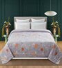 Lavender & Orange Floral Reversible 180 GSM Double Bed AC All Season Comforter