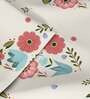 White Microfiber Floral 120 GSM Double Comforter Rumba Collection