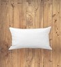 White Microfiber Solid 12x20 inches Cushion Insert