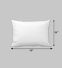 White Microfiber Solid 14x19 inches Cushion Insert
