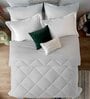 White Microfiber Solid 150 GSM Double Bed Comforter