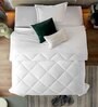 White Microfiber Solid 150 GSM Single Bed Comforter