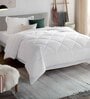 White Microfiber Solid 150 GSM Single Bed Comforter