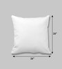 White Microfiber Solid 24x24 inches Cushion Insert