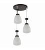 White Metal 3 Light Cluster Hanging Lights