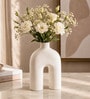 White Minimalistic Stoneware Vase