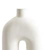 White Minimalistic Stoneware Vase
