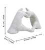 White Modern Heart Shape Hand Showpiece-Vintage Finish