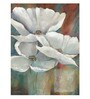 White Multicolour Multicolor Canvas Unframed Floral Art Print