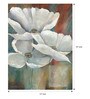 White Multicolour Multicolor Canvas Unframed Floral Art Print