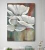 White Multicolour Multicolor Canvas Unframed Floral Art Print