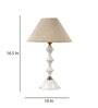 White Natural Fiber  Shade Table Lamp With Metal  Base