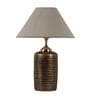 Victoria White Natural Fiber Shade Night Lamp With Teracotta Base