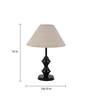 White Natural Fiber Shade Table Lamp With Metal Base