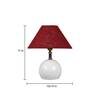 White Natural Fiber Shade Table Lamp With White Base